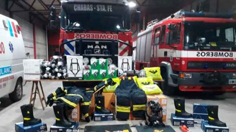 Equipamiento nuevo para los Bomberos de Chabas