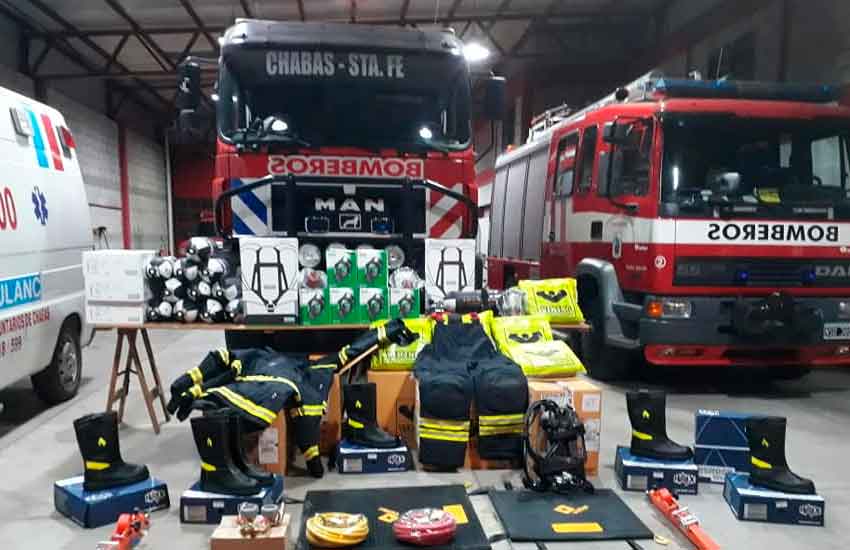 Equipamiento nuevo para los Bomberos de Chabas