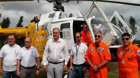 Bomberos Voluntarios hace convenio con empresa de emergencias aéreas