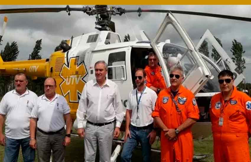 Bomberos Voluntarios hace convenio con empresa de emergencias aéreas