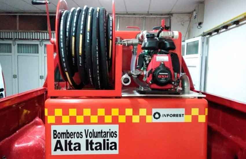 Bomberos de Alta Italia adquirieron nuevos equipamientos