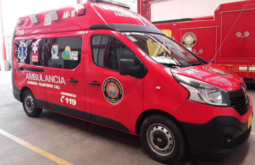 Ladrones atracaron una ambulancia de bomberos en el oriente de Cali