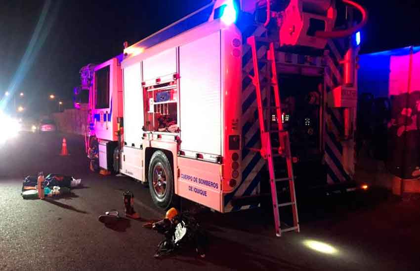 Bombero fue atropellado mientras atendía emergencia en Iquique