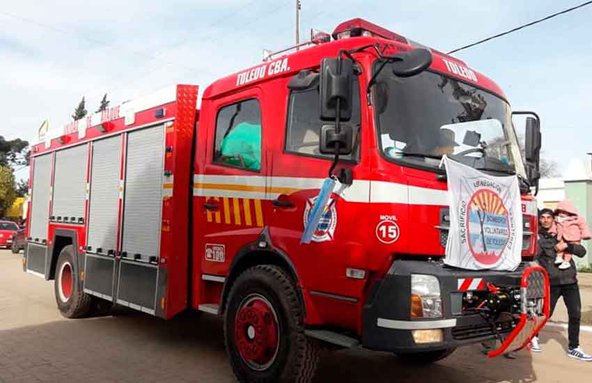 Nuevo autobomba para Bomberos Voluntarios de Toledo