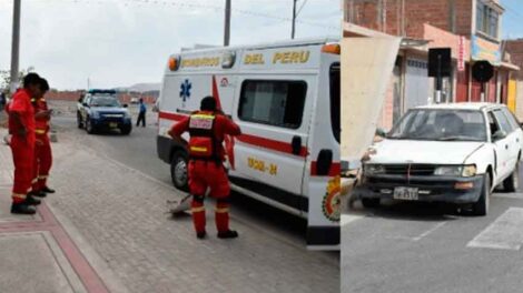 Chocan ambulancia de la compañía de bomberos N° 24