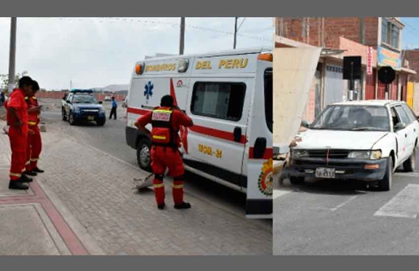 Chocan ambulancia de la compañía de bomberos N° 24