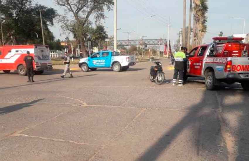 Camión de caudales y Bomberos protagonizaron un accidente de tránsito