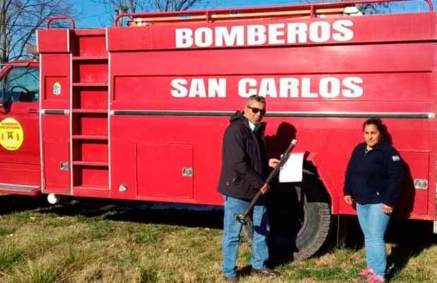 Los Bomberos de San Carlos recuperaron la autobomba dañada