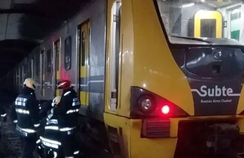 Bomberos realiza Rescate en las vías del subterráneo