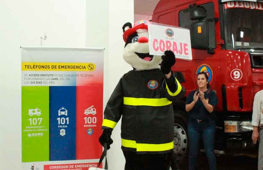 La mascota de los Bomberos de Salliqueló tiene nombre