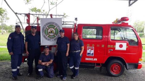 Bomberos Voluntarios de Itapúa Poty recibió carro hidrante