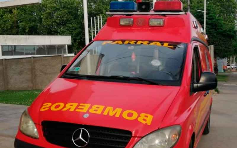 Ambulancia de Bomberos de Parral fue apedreada en Talca