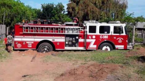 Unidad de Bomberos Varada por el estado de las calles