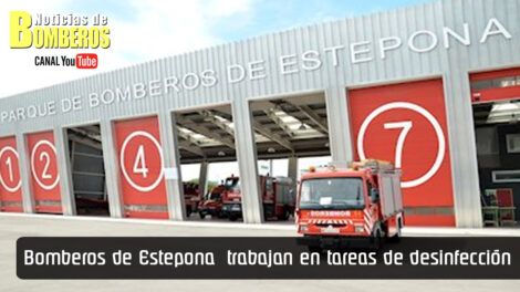 Bomberos de Estepona trabajan en tareas de desinfección