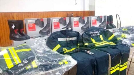 Equipos de protección personal para Bomberos de Villa Cañas