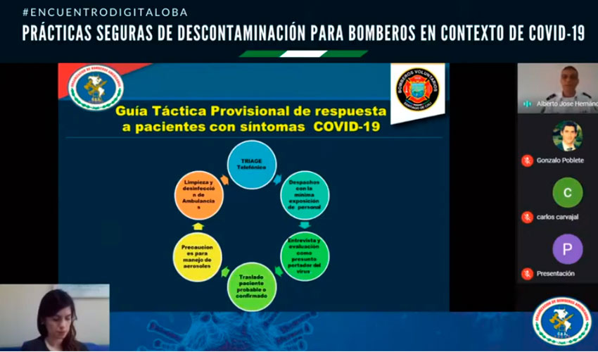 Bomberos de Santiago participó en seminario sobre descontaminación para Bomberos