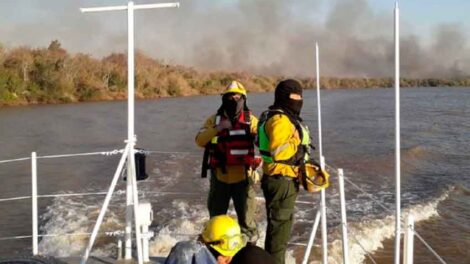 Ardieron más de 40 hectáreas en una isla del río Uruguay