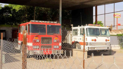 Estación de bomberos de Vícam en total abandono