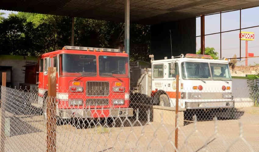 Estación de bomberos de Vícam en total abandono