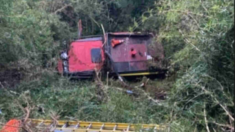 Volcamiento de carro bomba de la Séptima Compañía de Castro