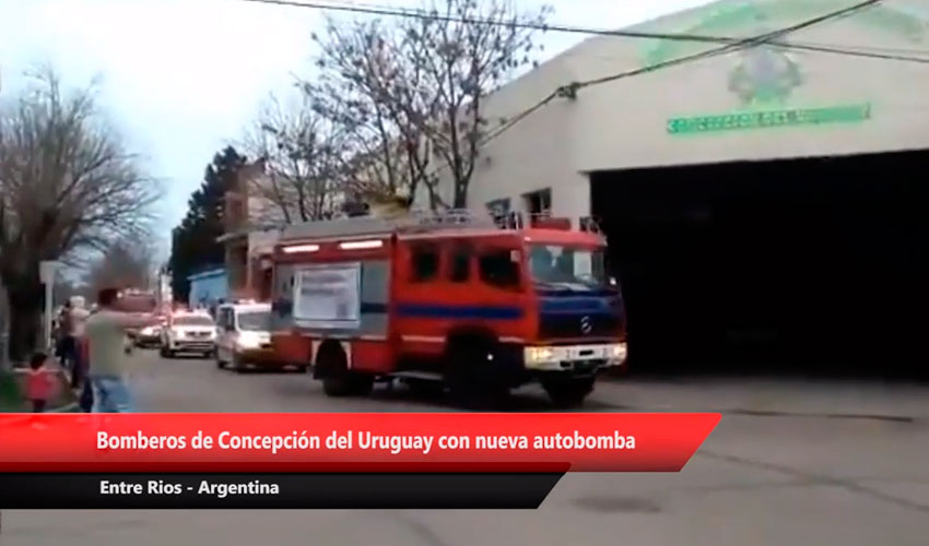 (VIDEO) Bomberos de Concepción del Uruguay adquirió nueva autobomba