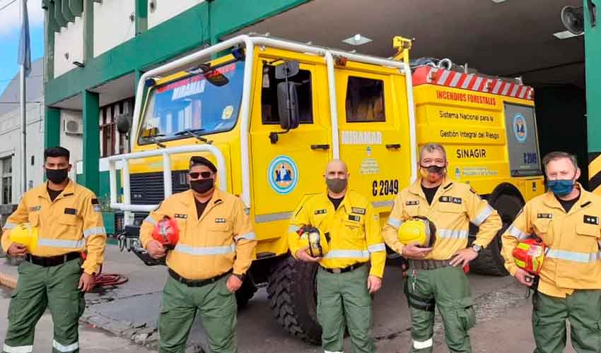 Bomberos marplatenses se suman al combate de los incendios de Córdoba