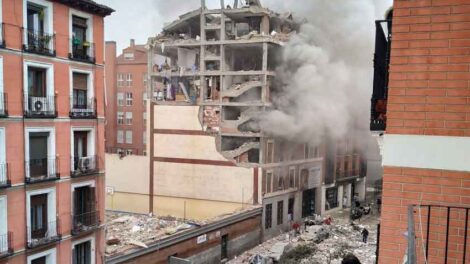 Explosión en Madrid: el estallido arrasó con tres plantas del edificio