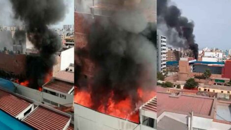 San Miguel: Bomberos controlan incendio en inmueble