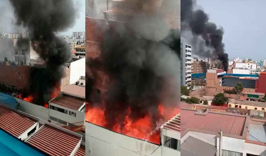 San Miguel: Bomberos controlan incendio en inmueble