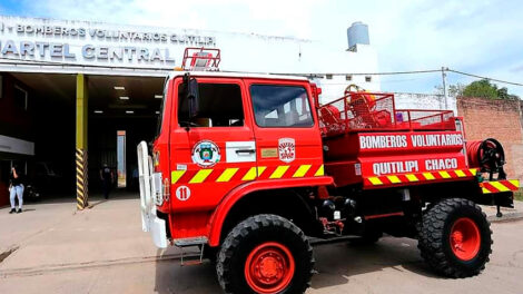 Bomberos Voluntarios de Quitilipi con nueva unidad