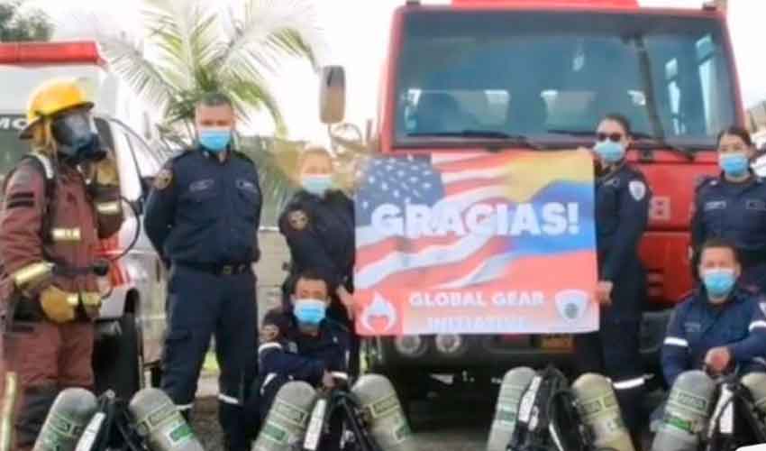 Bomberos de La Ceja recibieron donación de Estados Unidos