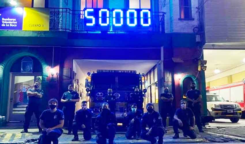 Los Bomberos de La Boca cumplieron 50 mil días de servicio