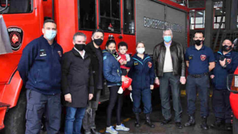 Reconocimiento a los Bomberos del Cuartel X de Lugano