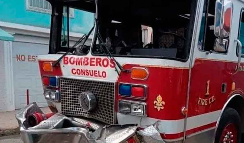 Camión de Bomberos choco y dejó 6 heridos en simulacro de terremoto
