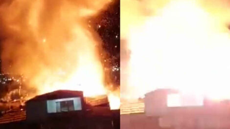 Incendio terminó en explosión y con bomberos lesionados