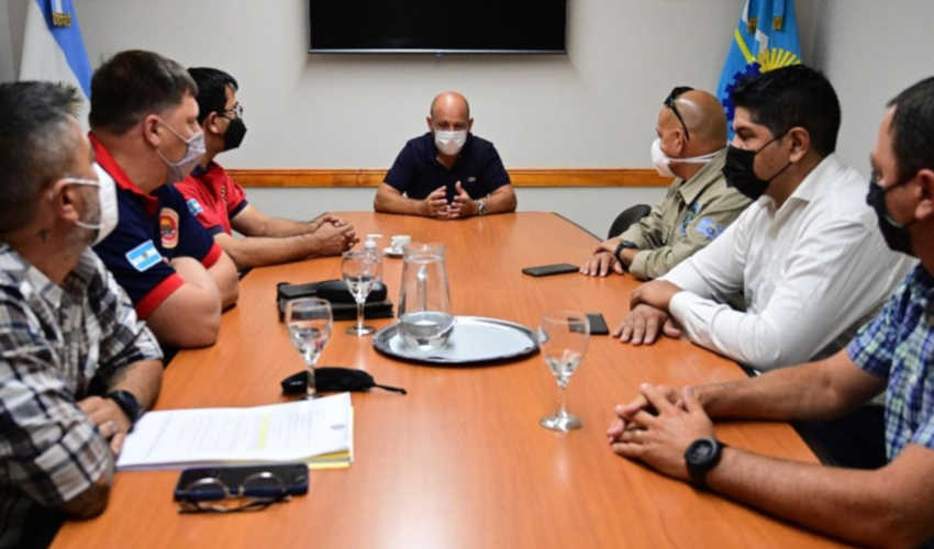 Chubut coordinó lineamientos de trabajo con la Federación de Bomberos