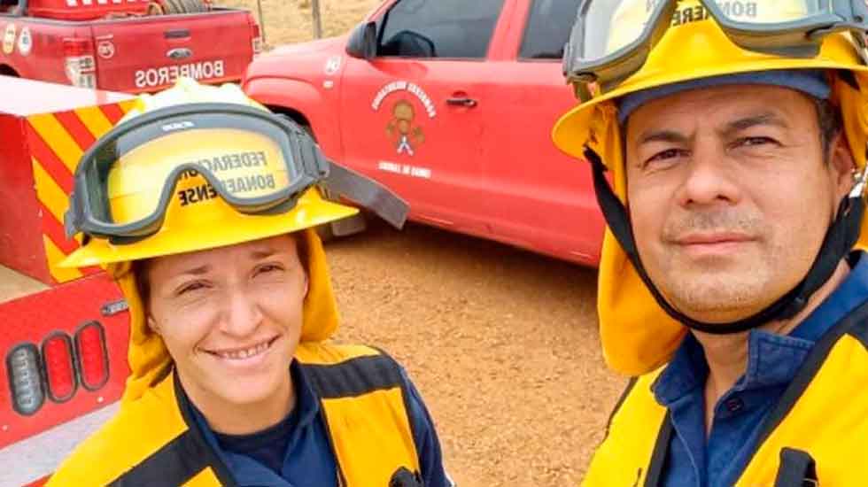 Dos bomberos lomenses en Corrientes: "Nunca vivimos algo tan fuerte"