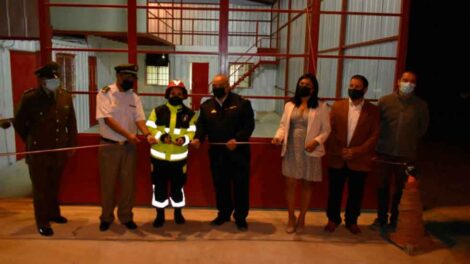 Bomberos de Río Hurtado inauguran cuartel provisorio en Pichasca