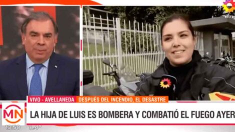 Periodista se emocionó con su hija bombero que trabajó en un incendio