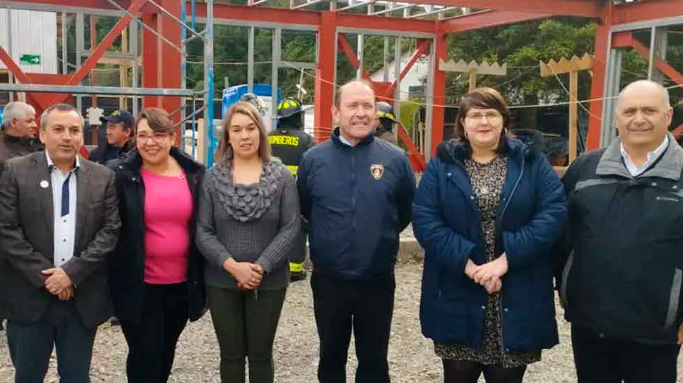 Presidente Nacional de Bomberos visitó obras de nuevo Cuartel