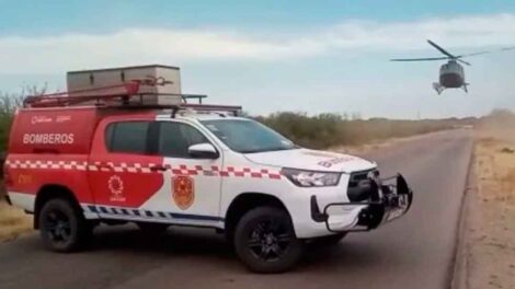 Bomberos sanjuaninos colaboran para sofocar los incendios que azotan a La Rioja