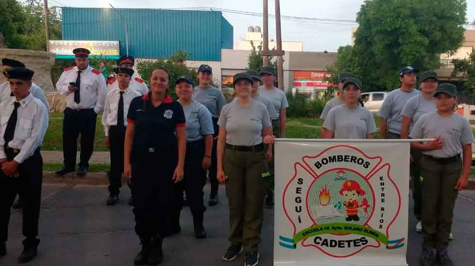 Cadetes de Bomberos de Seguí participaron del 17° Encuentro Provincial