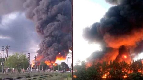 Incendio en un depósito de aceite del Molino Cañuelas