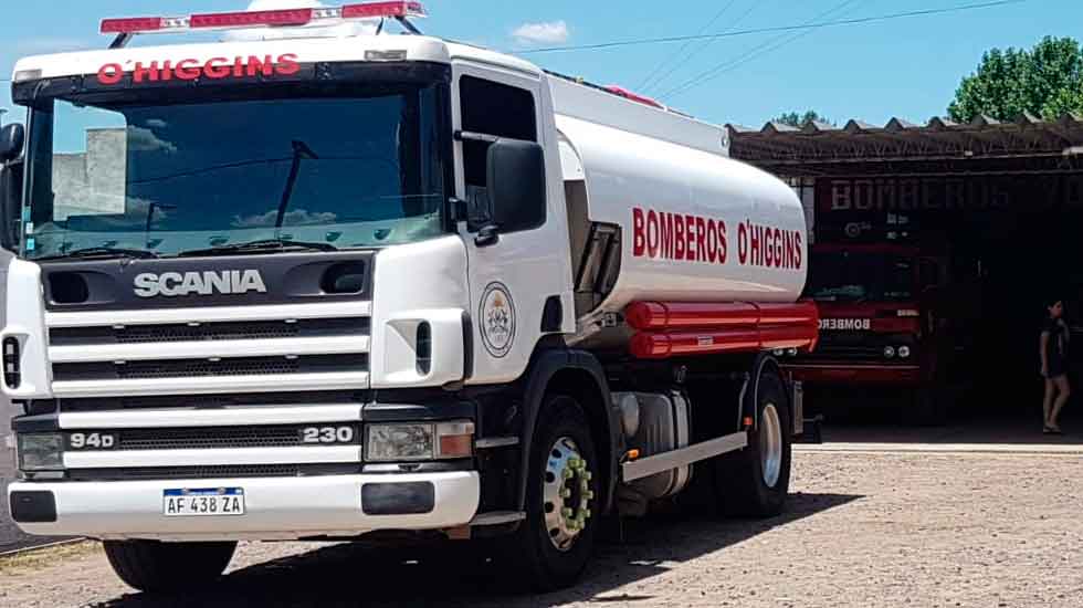 Bomberos Voluntarios de O'Higgins con nuevo cisterna