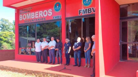 Inauguración del edificio de la federación misionera de Bomberos