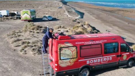 Cuartel de Bomberos de Rawson probó nuevo equipo de comunicación