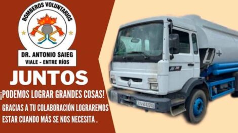 Bomberos hacen campaña para la compra de un nuevo camión cisterna