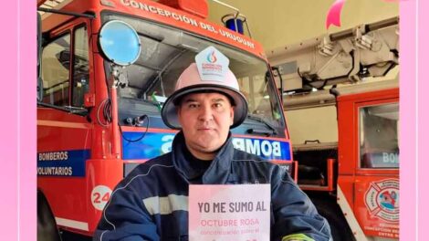 Bomberos se suman a la campaña Octubre Rosa