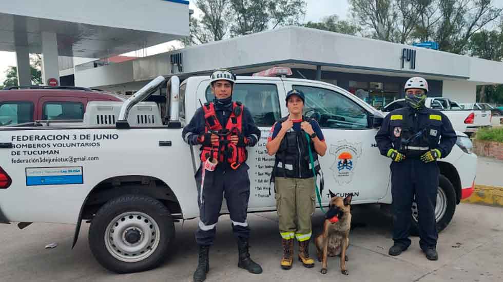 Binomio Canino de bomberos voluntarios encontró a Benjamín Gutiérrez