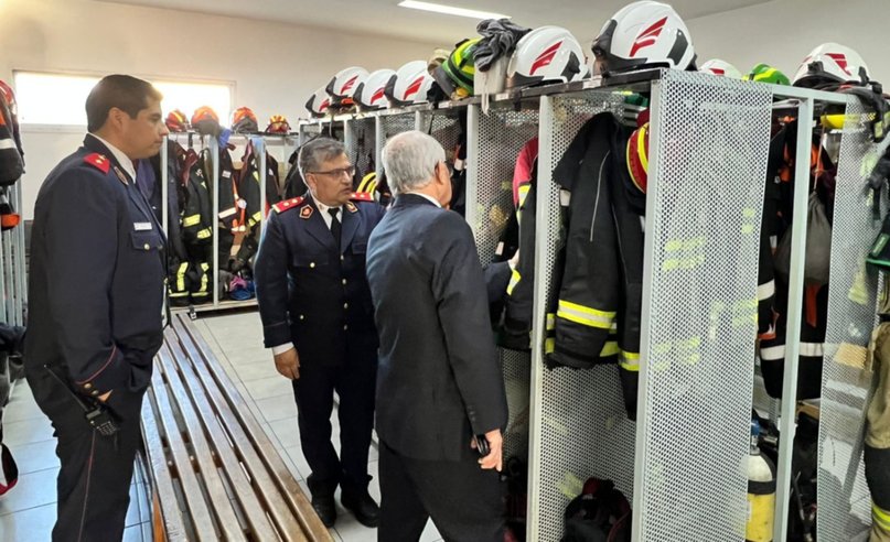 El presidente del Consejo Nacional de Bomberos visitó el cuartel de Rawson